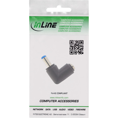 InLine® DC Adapter, 5,5x2,1mm DC Hohlstecker Stecker / Buchse gewinkelt (Produktbild 3)