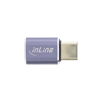 InLine® USB4 Adapter, USB-C Stecker/Buchse, Aluminium, grau (Produktbild 3)