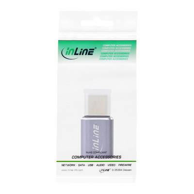 InLine® USB4 Adapter, USB-C Stecker/Buchse, Aluminium, grau  (Produktbild 5)