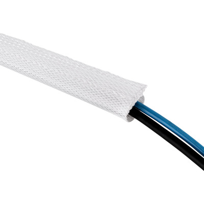 InLine® Kabelschlauch, Gewebeschlauch mit Klettverschluss, 1m x 25mm weiß (Produktbild 3)