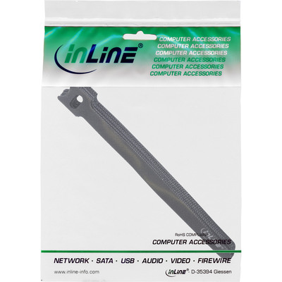 InLine® Kabelbinder 180x12mm, Klett-Verschluss, 10er, schwarz  (Produktbild 5)