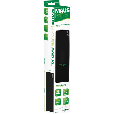InLine® Maus-Pad XL Schreibtischunterlage, schwarz, 900x400x2mm  (Produktbild 5)