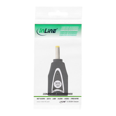 InLine® Wechselstecker M20 (19V) für Universal Netzteil, 90W/120W, schwarz (Produktbild 2)