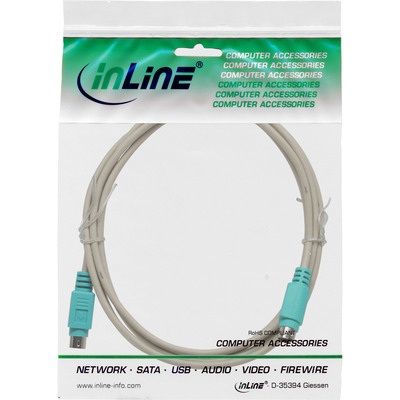 InLine® PS/2 Kabel, Stecker / Stecker, PC 99, Farbe Grün, 2m (Produktbild 2)