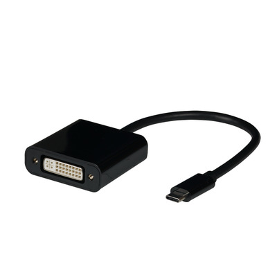 USB Typ C - DVI Adapter, 1080P -- schwarz, EBUSBC-DVI (Produktbild 1)