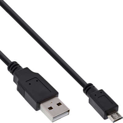 InLine® Basic Micro-USB 2.0 Kabel, USB-A an Micro-B ST/ST, schwarz, 1m (Produktbild 1)