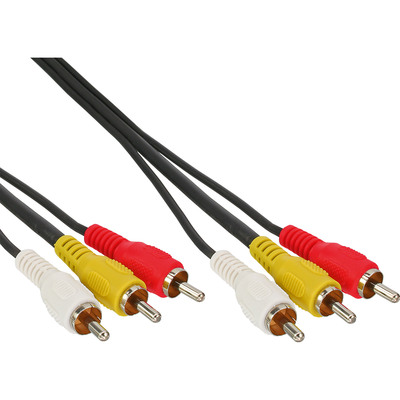 InLine® Cinch Kabel, Audio/Video 3x Cinch, Stecker / Stecker, 10m (Produktbild 1)