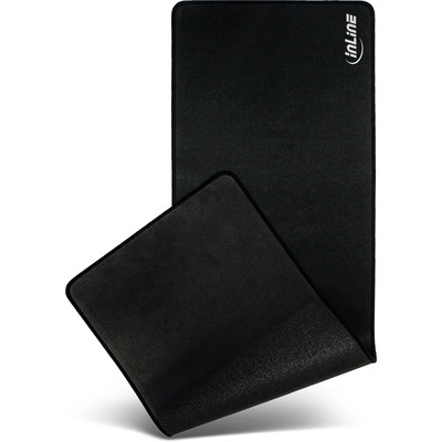 InLine® Maus-Pad XL Schreibtischunterlage, schwarz, 900x400x2mm (Produktbild 1)