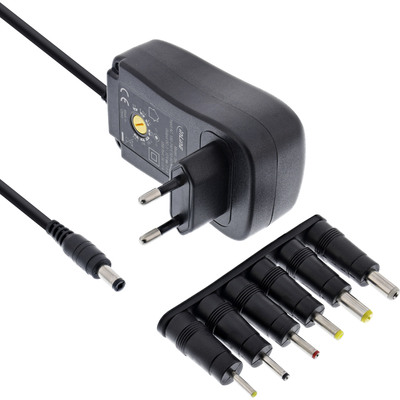 InLine® Universal Steckernetzteil 30W mit USB, 110-240V auf 3-12V, max. 2500mA (Produktbild 1)
