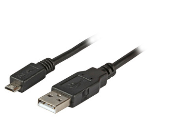 USB2.0 Anschlusskabel A-Micro-B 5pol. -- ,St.-St., 1,8m, schwarz, Classic